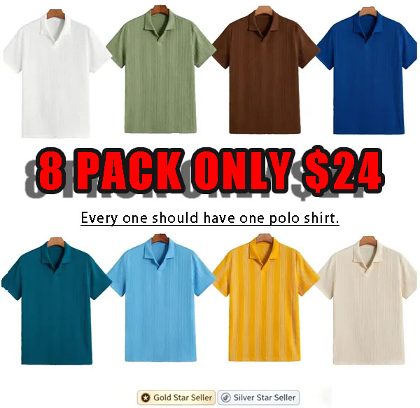 Men’s Solid Jacquard Polo Shirt