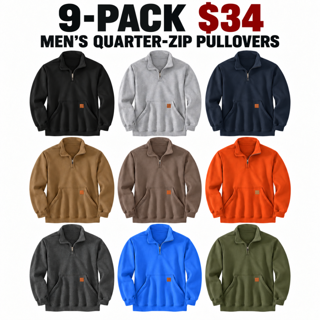 Men’s Marquette 1/4-Zip Mock-Neck Sweatshirt